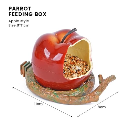 Lustiger Vogelfutterspender in Fruchtform für Papageien, Orange, Granatapfel, Futter- und Wassernapf, Futterbehälter für Kisten, Käfige, Heimtierbedarf von ZAWR