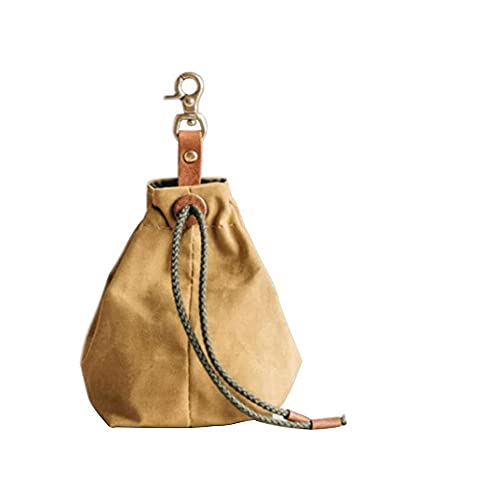 ZAYONG Leckerlibeutel fur Hunde,Futteraufbewahrung für Hundetraining, Schrumpftaschen Design mit Clip Schnalle Hundeleckerli-Tasche für FreihäNdiges Futterbeutel Leckerlie Tasche（Gelb） von ZAYONG