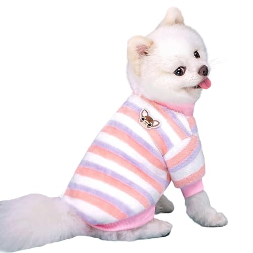 ZBJZUIMEI Hundebekleidung Hundehemden Kleine Hunde Sommer Basis T-Shirt Welpe Kleidung Sweatshirt Weiche Baumwolle Kurzarm Haustierkleidung-rosa-XL von ZBJZUIMEI