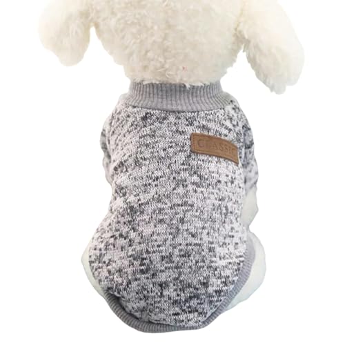 ZBJZUIMEI Hundebekleidung Warm Hundekleidung Welpenjacke Mantel Katze Kleidung Hundepullover Winter Hundemantel Kleidung Für Kleine Hunde-grau-XL von ZBJZUIMEI