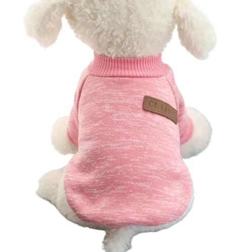 ZBJZUIMEI Hundebekleidung Warm Hundekleidung Welpenjacke Mantel Katze Kleidung Hundepullover Winter Hundemantel Kleidung Für Kleine Hunde-rosa-XL von ZBJZUIMEI