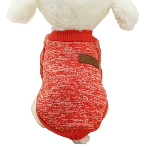 ZBJZUIMEI Hundebekleidung Warm Hundekleidung Welpenjacke Mantel Katze Kleidung Hundepullover Winter Hundemantel Kleidung Für Kleine Hunde-rot-XL von ZBJZUIMEI