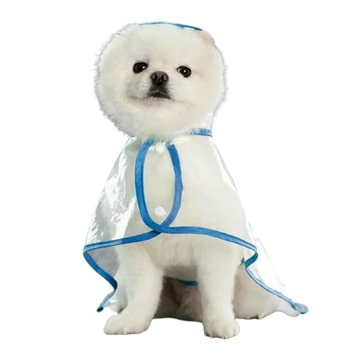 ZBJZUIMEI Poncho Regen Haustierhund Regenmantel Transparente Haustierkleidung Mit Kapuze Regenjacke Für Kleine Mittelgroße Hunde wasserdichte Plastik Welpe Regenbekleidung-blau-m ZBJZUIMEI Poncho Regen Haustierhund Regenmantel Transparente Haustierkleidung Mit Kapuze Regenjacke Für Kleine Mittelgroße Hunde wasserdichte Plastik Welpe Regenbekleidung-blau-m von ZBJZUIMEI