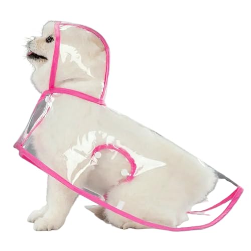 ZBJZUIMEI Poncho Regen Haustierhund Regenmantel Transparente Haustierkleidung Mit Kapuze Regenjacke Für Kleine Mittelgroße Hunde wasserdichte Plastik Welpe Regenbekleidung-rosa-l ZBJZUIMEI Poncho Regen Haustierhund Regenmantel Transparente Haustierkleidung Mit Kapuze Regenjacke Für Kleine Mittelgroße Hunde wasserdichte Plastik Welpe Regenbekleidung-rosa-l von ZBJZUIMEI