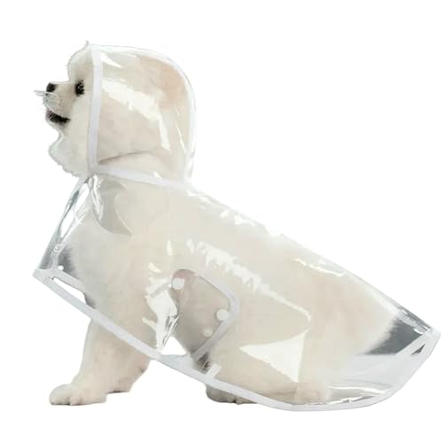 ZBJZUIMEI Poncho Regen Haustierhund Regenmantel Transparente Haustierkleidung Mit Kapuze Regenjacke Für Kleine Mittelgroße Hunde wasserdichte Plastik Welpe Regenbekleidung-weiß-XXL ZBJZUIMEI Poncho Regen Haustierhund Regenmantel Transparente Haustierkleidung Mit Kapuze Regenjacke Für Kleine Mittelgroße Hunde wasserdichte Plastik Welpe Regenbekleidung-weiß-XXL von ZBJZUIMEI