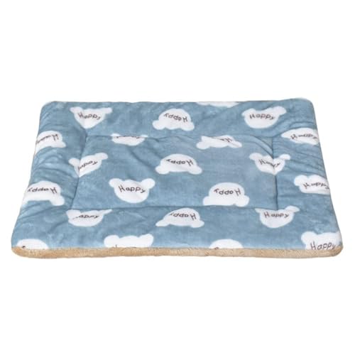 ZCXCsfp Hundebett-Matratze, Mehrzweck-Katzenbett, Decke, Welpenmatte, Kissen für kleine, mittelgroße und große Hunde und Katzenkäfige (Blau, Größe S (30 x 50 cm) von ZCXCsfp