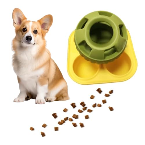 ZCXCsfp Leckball Hund, Hundespielzeug, langlebig, interaktives Leckerli-Ballspielzeug für Hunde, wiederverwendbarer Hundefutterspender, um Ihren Welpen abzulenken (hellgrün) von ZCXCsfp