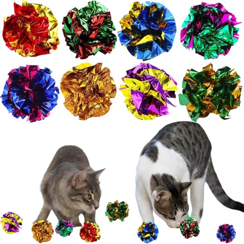 ZDL Knisterball für Katzen,20pcs Bunte Katze Spielzeug Bälle,Cat Crinkle Ball,Bunte Katze Spielzeug Bälle,Buntes Katzenspielbälle,Kätzchen Interaktives Ballspielzeug ZDL Knisterball für Katzen,20pcs Bunte Katze Spielzeug Bälle,Cat Crinkle Ball,Bunte Katze Spielzeug Bälle,Buntes Katzenspielbälle,Kätzchen Interaktives Ballspielzeug von ZDL