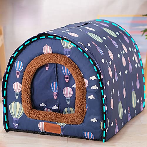 Outdoor Katzenhaus mit Vorhang, Katzenhaus Outdoor Winterfest, Hundehütte Outdoor Winterfest, Hundehütten for Große Hunde Draußen, 600D Oxford Tuch (Color : 3, Size : L) von ZDMZR