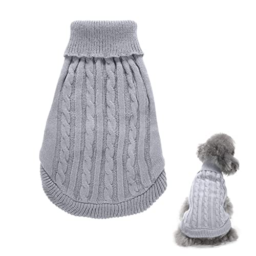 Hundepullover Weihnachten Hund Rollkragenpullover Weihnachten Muster Strickwaren warme Haustier Pullover, Winter Hund Mantel, Pullover Pet-Kostüm für Hundewelpen Party Puppy Geschenk für Hund von ZEACCT