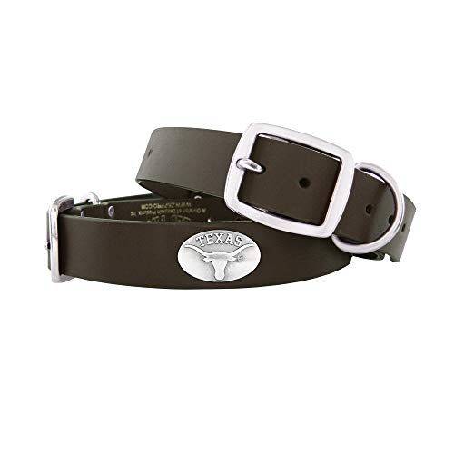 ZEP-PRO Texas Longhorns Hundehalsband, Leder, Größe M, Braun von ZEP-PRO