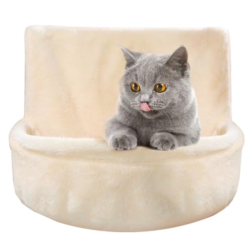 ZESLIV Hängebett für Katzen Heizungen Plüschstoffe, Heizkörperbett für Katzen Bequem Katzenbett, Katzen Kuschelsack Hängematte für Heizungen, Beige von ZESLIV