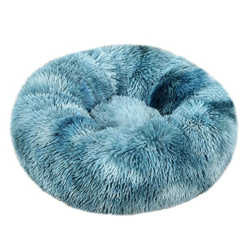 ZESLIV Hundebett rund Hundekissen Hundesofa Katzenbett Donut Hundebett Kleine Hunde Bett waschbares Flauschiges Haustierbett Batik bunt von ZESLIV