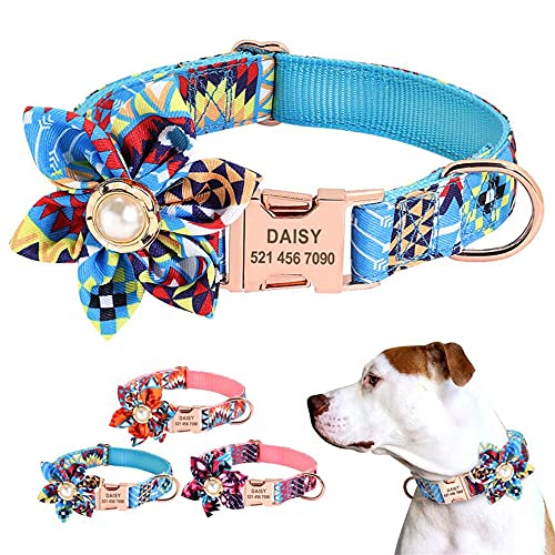 ZESLIV Hundehalsband Hunde Welpenhalsband Blumen Katzen Halsband von ZESLIV