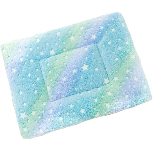 ZESLIV Hundematte Katzenmatte Flauschig, 35x30CM Haustier Flanell Decken, Hundebett Matte Schlafplatz für Hund Katzen, Blau von ZESLIV