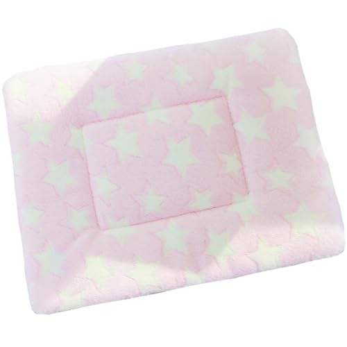 ZESLIV Hundematte Katzenmatte Flauschig, 35x30CM Haustier Flanell Decken, Hundebett Schlafplatz für Hund Katzen, Rosa von ZESLIV