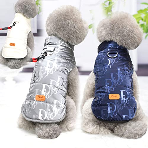 ZESLIV Hundewinterjacke Winddich Warme hinten für kaltes Schneewetter Windproof Haustierweste wintermantel Wasserdichtes Leder von ZESLIV