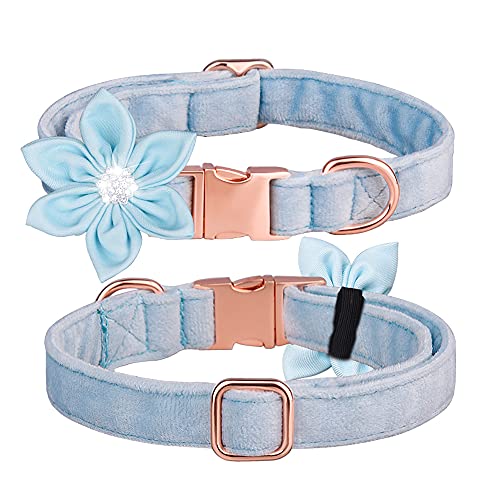 ZESLIV Katzenhalsband Zubehör Sonnenblume für Haustierhalsbänder, verstellbar Katzen und kleine Hunde Gravierbare Buchse Haustier-Halsband von ZESLIV