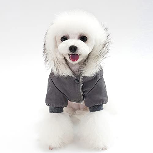 ZESLIV Pet Dog Hooded Clothes Hund Kapuzenpullover Warmer Mantel Baumwoll für Welpen Small Medium Large Dog von ZESLIV