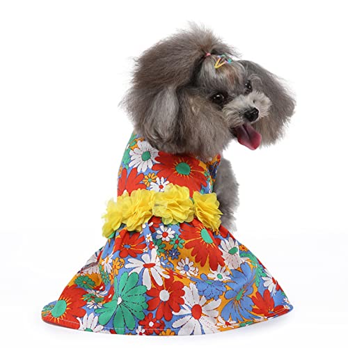 ZESLIV Pet Skirt Puppy Princess Skirt Pet Summer Apparel für kleine Hunde und Katzen Blumenrock von ZESLIV