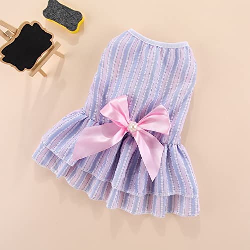 ZESLIV Stripe Cute Pet Skirt Puppy Princess Skirt Pet Summer Apparel für kleine Hunde und Katzen von ZESLIV