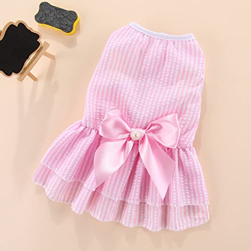 ZESLIV Stripe Cute Pet Skirt Puppy Princess Skirt Pet Summer Apparel für kleine Hunde und Katzen von ZESLIV