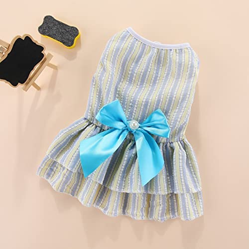 ZESLIV Stripe Cute Pet Skirt Puppy Princess Skirt Pet Summer Apparel für kleine Hunde und Katzen von ZESLIV