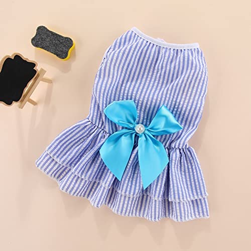 ZESLIV Stripe Cute Pet Skirt Puppy Princess Skirt Pet Summer Apparel für kleine Hunde und Katzen von ZESLIV