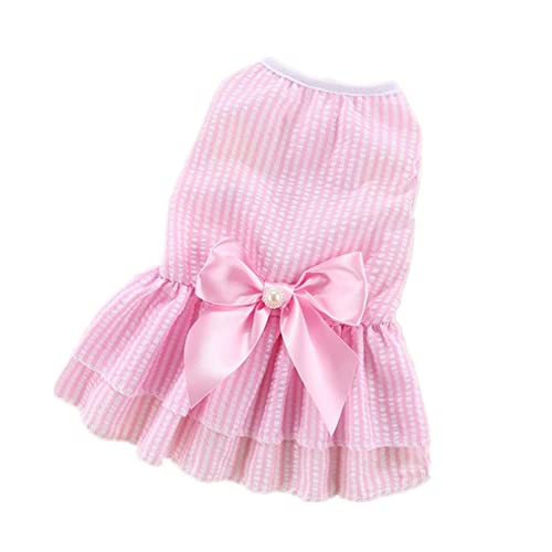 ZESLIV Stripe Cute Pet Skirt Puppy Princess Skirt Pet Summer Apparel für kleine Hunde und Katzen von ZESLIV