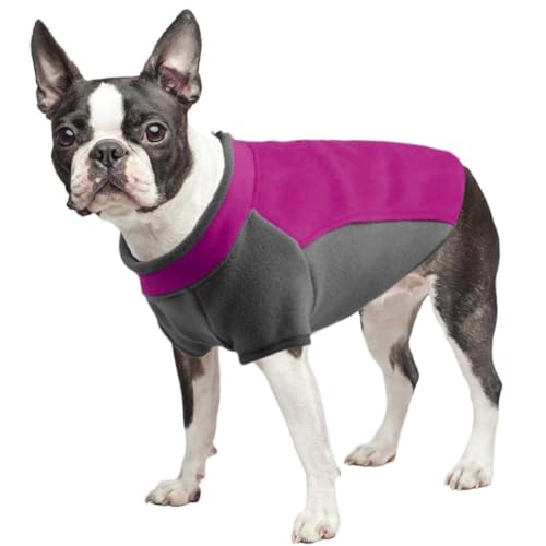 ZESLIV Warme Hundepullover Fleecefutter Winterweste Hundemantel Hunde-Sweatshirt weiche Fleece-Weste für Kleine Mittelgroße Große Hunde, Lila von ZESLIV