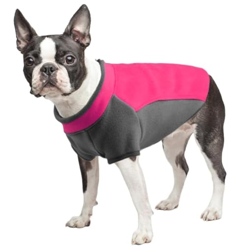 ZESLIV Warme Hundepullover Fleecefutter Winterweste Hundemantel Hunde-Sweatshirt weiche Fleece-Weste für Kleine Mittelgroße Große Hunde, Rosa von ZESLIV