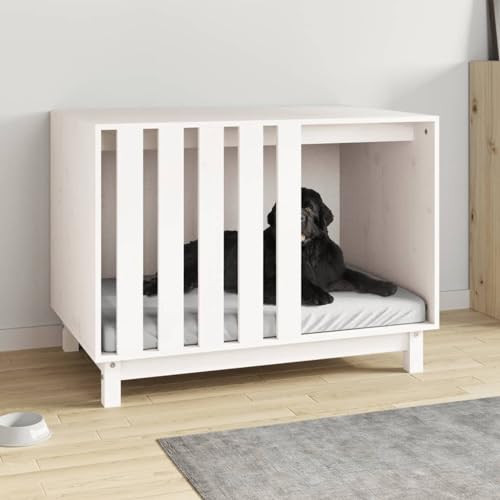 ZEYUAN Hundehütte, Hundehütte, Hundehütte, Katzenhütte, Hundehütte, Möbel, massives Kiefernholz, weiß, 90 x 60 x 67 cm ZEYUAN Hundehütte, Hundehütte, Hundehütte, Katzenhütte, Hundehütte, Möbel, massives Kiefernholz, weiß, 90 x 60 x 67 cm von ZEYUAN