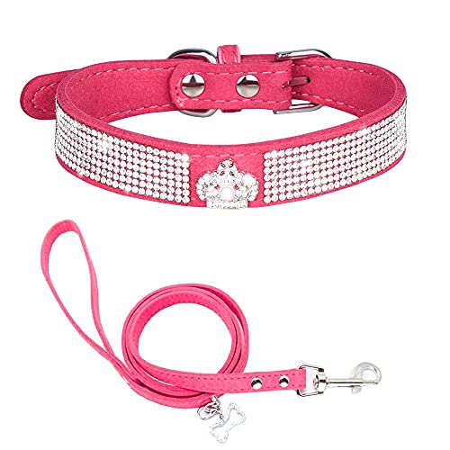 Haustier Kristall Diamant Bogen Hund Katze Einstellbare Halskette Sicherheit Katze Kopf Schnalle Welpen Katze Halsbänder Leder Kätzchenkragen-Rot-5._S (Seil 120 cm * 2,0 cm) von ZHANGXIANG