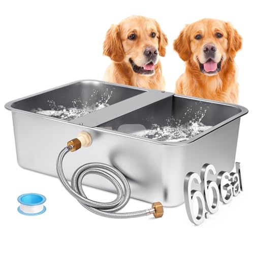 ZHEQOGZH Automatischer Wassernapfspender für Hunde, aus Edelstahl, für große Hunderassen, Auto-Wasserspender für Hunde, Katzen, Haustiere, Nutztiere, Huhn, 18 l von ZHEQOGZH