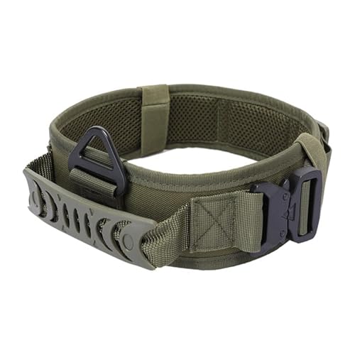 ZHHSUNY Nylon Anti-Verschleiß-Hundehalsband, verstellbares Militär-Hundehalsband mit Kommando-Griff, Training Metallschnalle, verstellbares Hundehalsband für Hunde, professionelles Training, Outdoor von ZHHSUNY