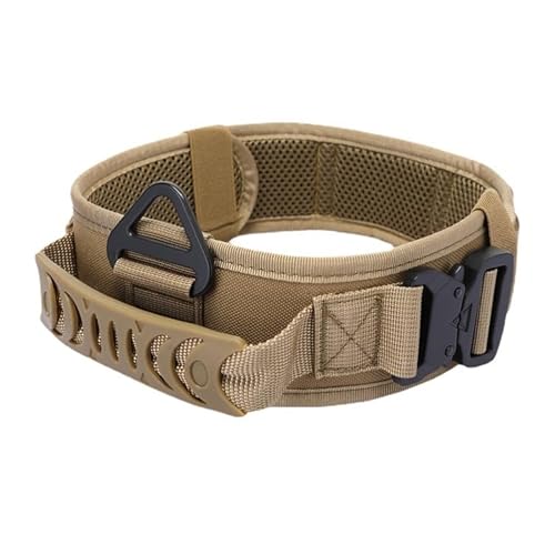 ZHHSUNY Nylon Anti-Verschleiß-Hundehalsband, verstellbares Militär-Hundehalsband mit Kommando-Griff, Trainings-Metallschnalle, verstellbares Hundehalsband für Hunde, professionelles Training, Outdoor von ZHHSUNY