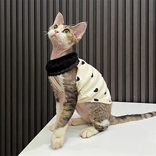 ZHIHAN Sphinx Cat Clothes Hairless Cat Devon Cotton Print Weste Stretch Ärmelloses T-Shirt,Farbe,XXXL+ von ZHIHAN