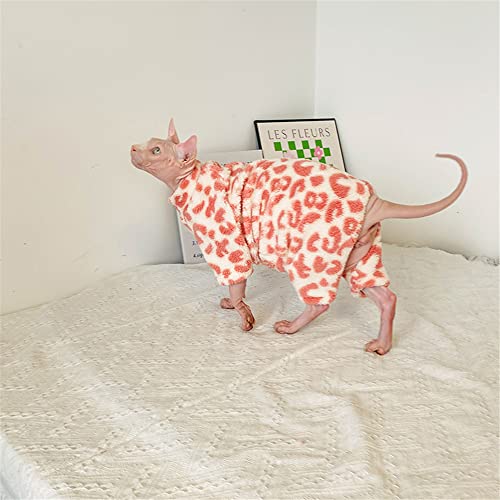 ZHIHAN Sphinx Cat Clothes Hairless Cat Devon Herbst/Winter Warm Bodysuit Belly Protector 4 Legs,4 Legs,M+ von ZHIHAN