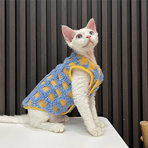 ZHIHAN Sphinx Cat Clothes Hairless Cat Devon Lambswool Vest Winter Padded Jacket,Vest,XXXL+ von ZHIHAN