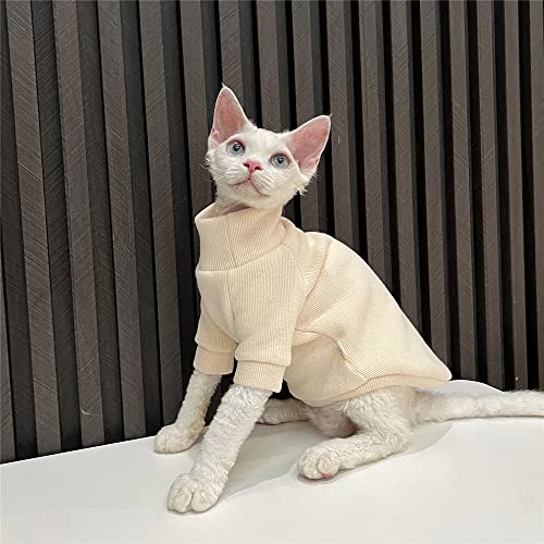 ZHIHAN Sphinx Cat Clothes Hairless Cat Devon Padded Sweater Winter Warm Coat, Farbe 1,S+ von ZHIHAN