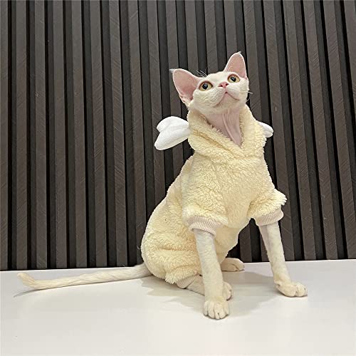 ZHIHAN Sphinx Cat Clothes Hairless Cat Devon Reversible Fleece 4 Beine Stretch Warm,4 Beine,XXXL- von ZHIHAN