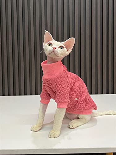 ZHIHAN Sphinx Cat Clothes Hairless Cat Devon Stretch Bottom Shirt Cotton Jacket, Farbe 1, XXL+ von ZHIHAN