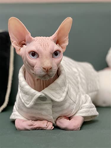 ZHIHAN Sphinx Cat Clothes Hairless Cat Devon Winter Warm Coat Anti-Allergien, Farbe 1, S von ZHIHAN