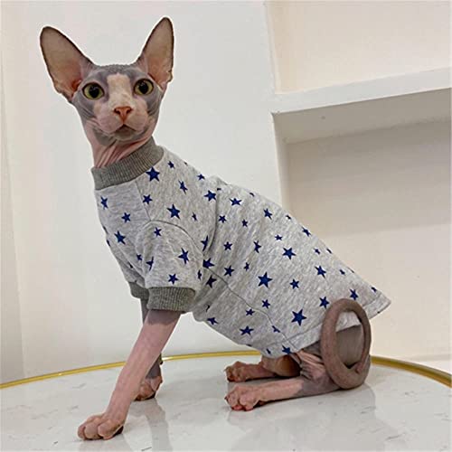 ZHIHAN Sphinx Katzenkleidung, Baumwollunterhemd, Pullover, Devon Katze, Konigs Katzenweste, Anti-Drop, mit Ärmeln, Pullover, XXL von ZHIHAN