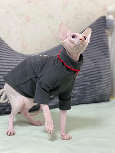 ZHIHAN Sphinx Katzenkleidung, haarlose Katze, winterwarmes Bodenhemd, Stretchpullover, schmutzabweisend, Farbe 1, M von ZHIHAN