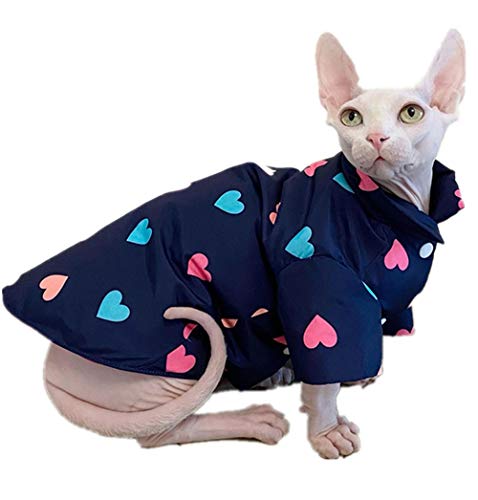 ZHIHAN Sphinx Katzenkleidung Frühling Herbst Winter Daunenjacke Blau, Blau, S von ZHIHAN