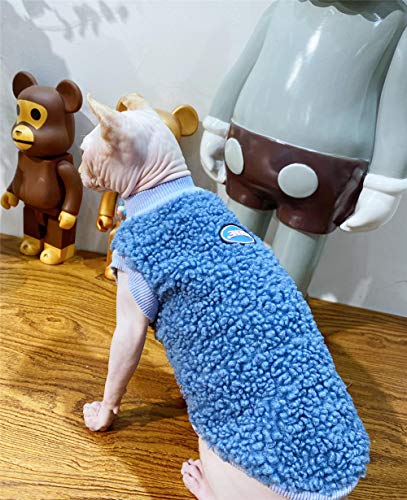 ZHIHAN Sphinx Katzenkleidung Herbst/Winter Pullover Devin Konis Haustier Katzenkleidung, blau, XXL von ZHIHAN