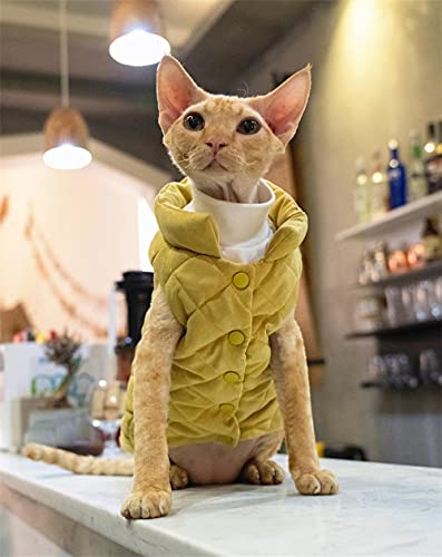 ZHIHAN Sphinx Katzenkleidung haarlose Katze Daunenjacke Konniss Baumwolljacke, Bildfarbe, XXL+ von ZHIHAN