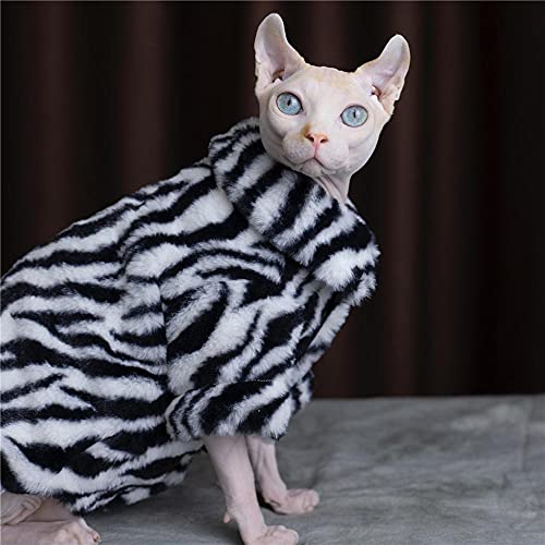 ZHIHAN Sphinx Katzenkleidung haarlose Katze Herbst und Winter warme Jacke Devonshire Rex Katze Freizeitjacke, Farbe 1, M- von ZHIHAN