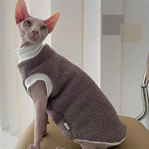 ZHIHAN Sphinx Katzenkleidung haarlose Katze Herbst und Winter warme Weste, weich und bequem, Anti-Tropfen, Farbe 1, L von ZHIHAN